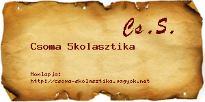 Csoma Skolasztika névjegykártya